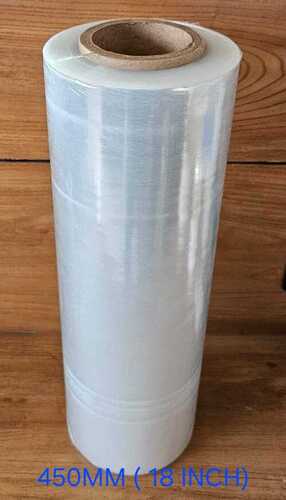 Stretch Film - 18 Inch | Transparent, Roll Packaging, Ideal for Securing and Bundling Goods, Versatile for Various Applications