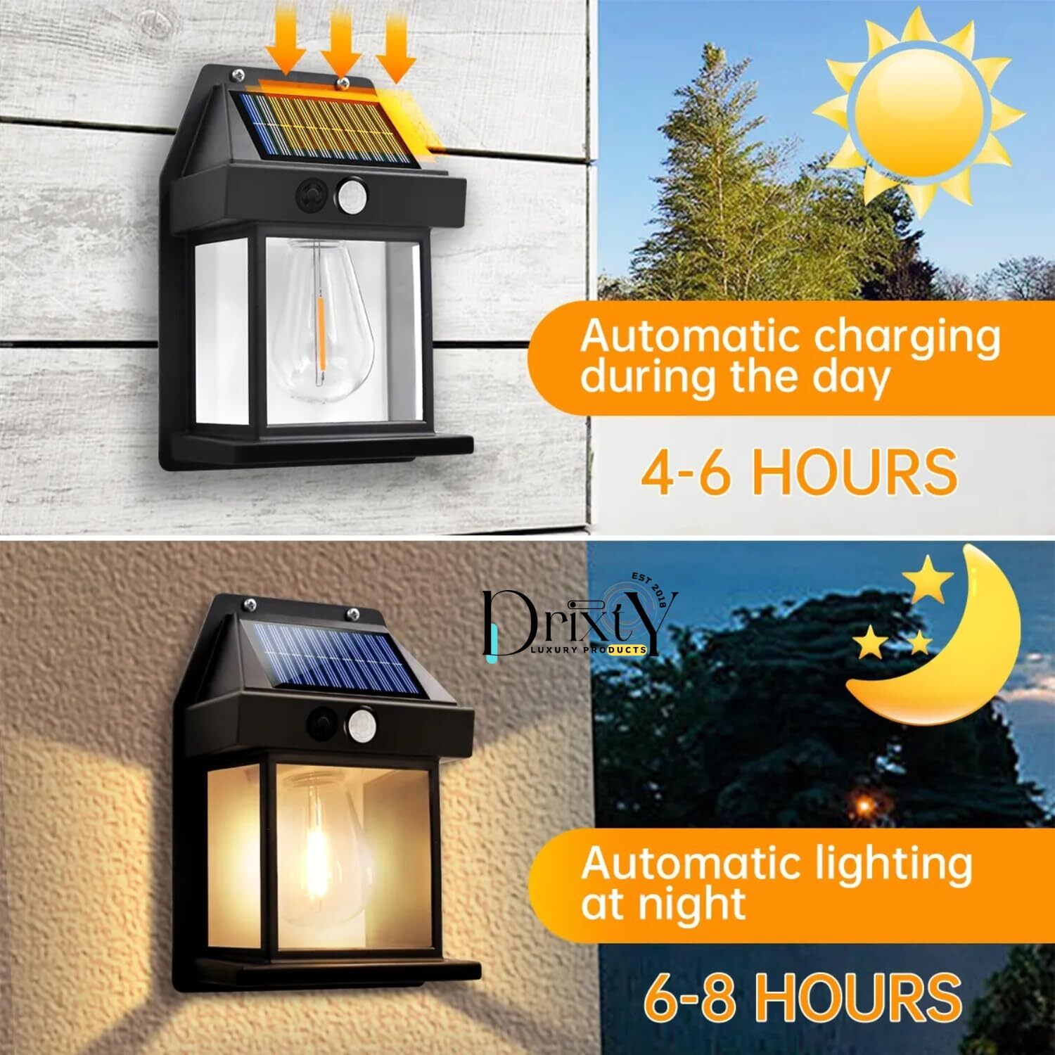 Solar Interaction Wall Lamp - Abs Material, 17x6x12 Cm | 74 Leds, 2500lm Brightness, Ip65 Waterproof, Adjustable 3-head Design, Enhanced Pir Motion Sensor