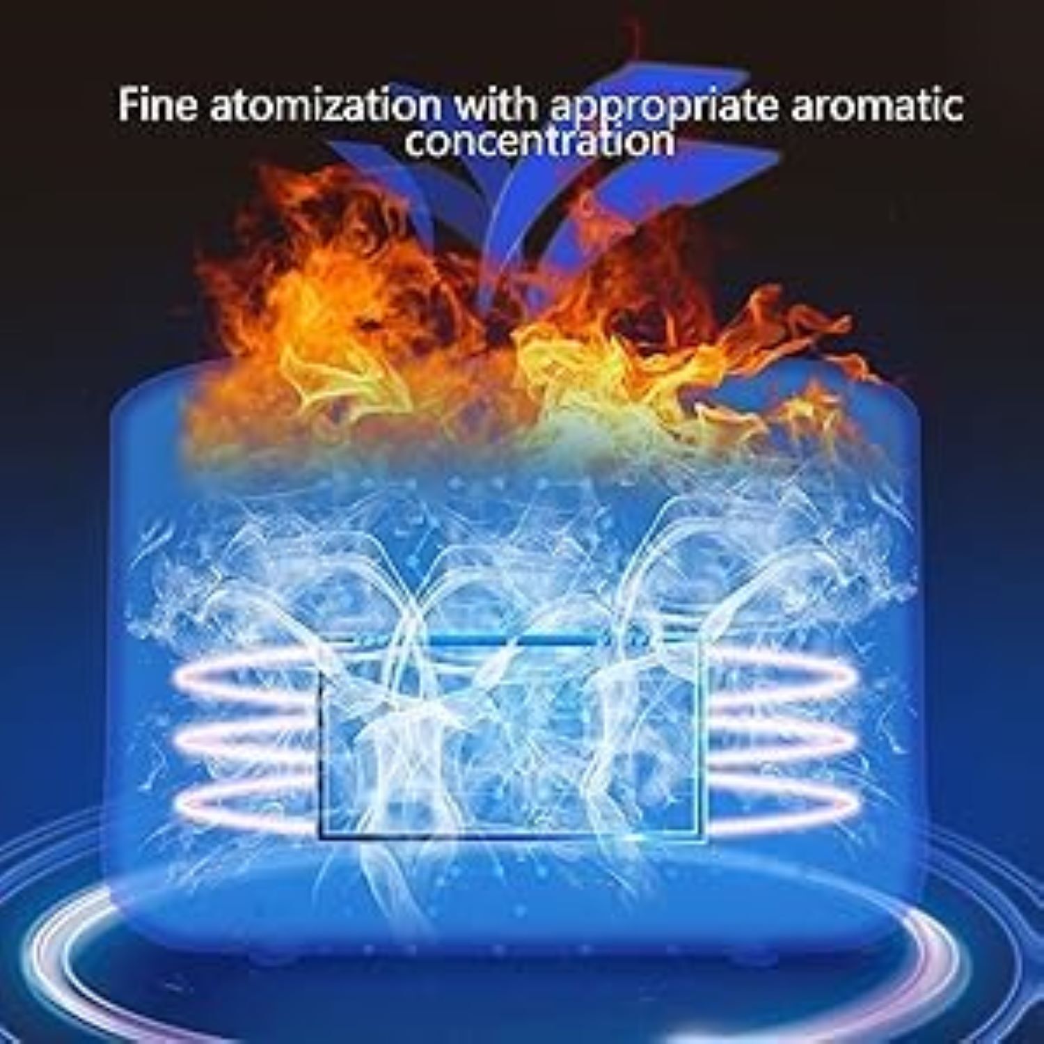 Aromatherapy Humidifier - High-quality Pp Material, 20x22x20 Cm | Realistic Flame Effect, Noiseless Operation, Auto Shut-off