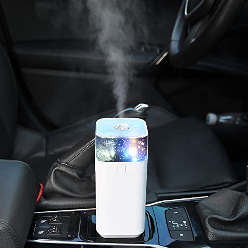 Galaxy Projection Humidifier - Plastic, 10x10x10 Cm | Humidifier, Night Light, Star Projector For Kids - 3 Color Options, Quiet Operation, Easy Clean Tank