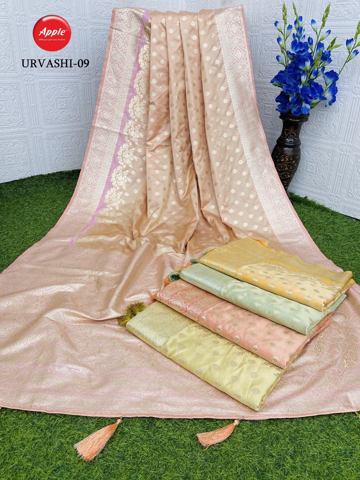 Fashionable Satin Silk Sarees