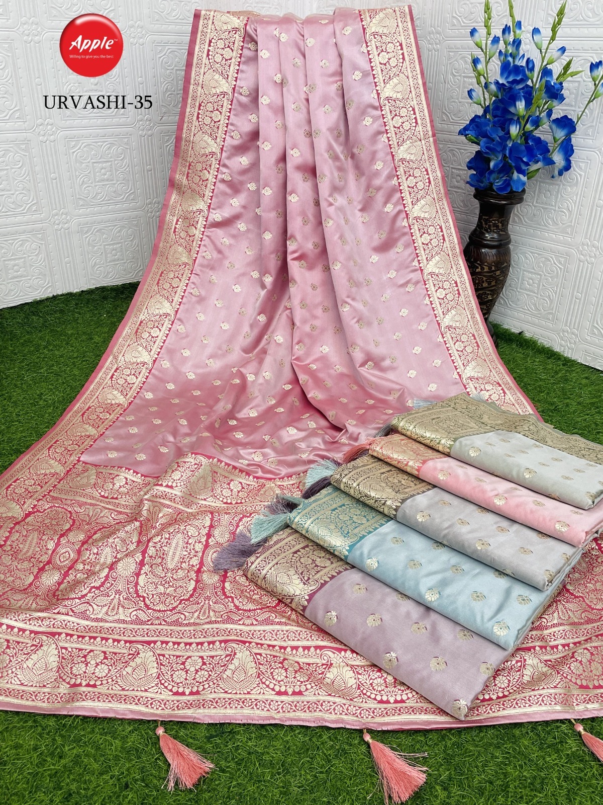 Fashionable Satin Silk Sarees