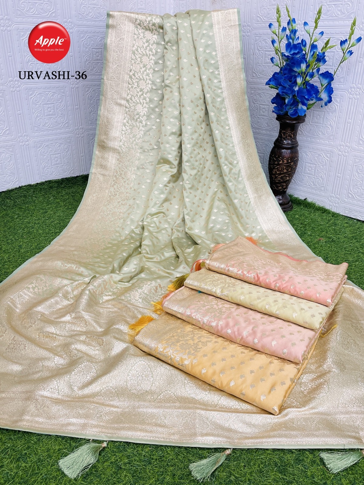 Fashionable Satin Silk Sarees