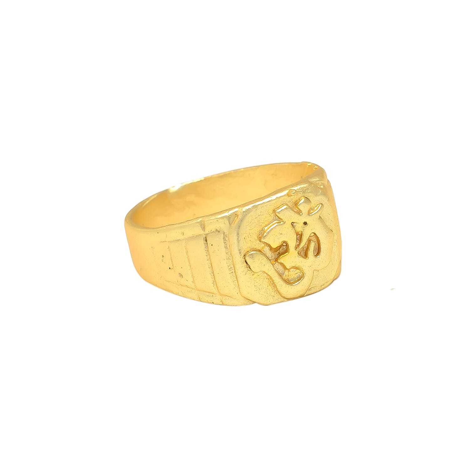 New Arrival Om Design Golden Ring For Woman