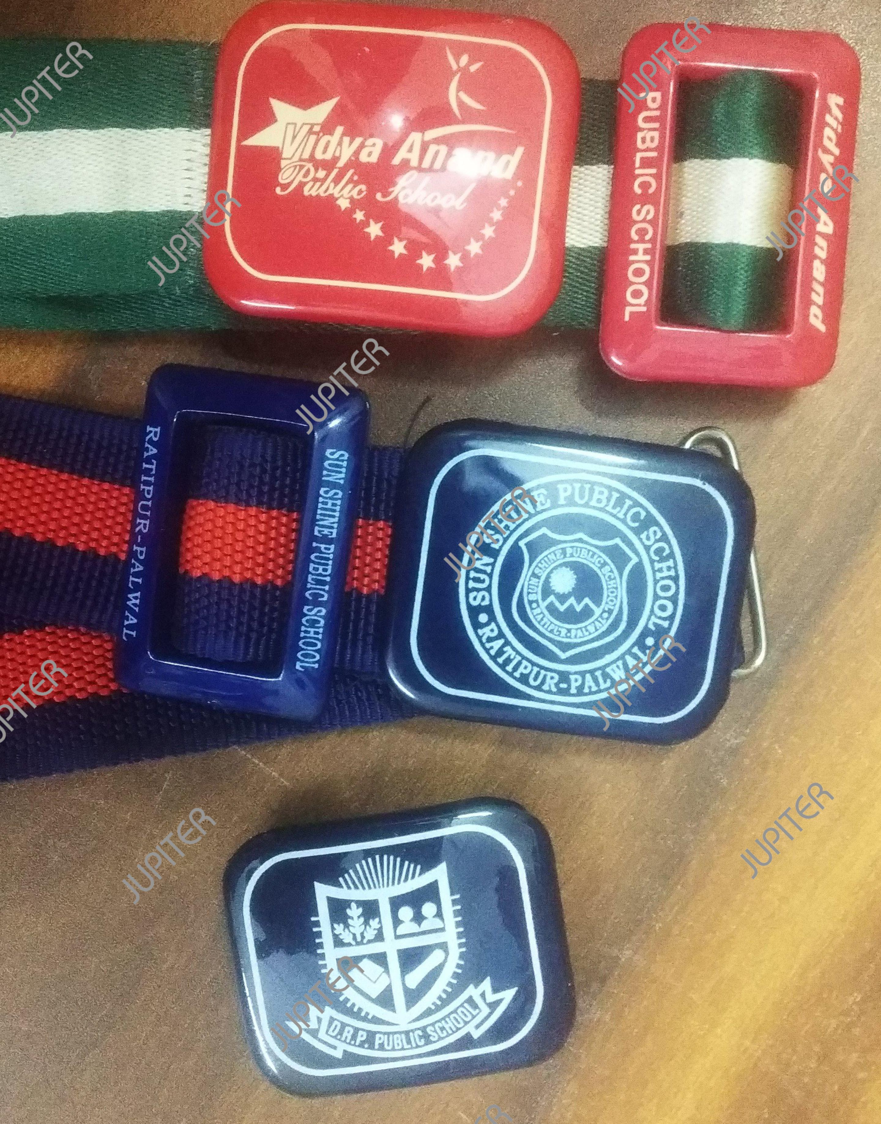 Digital Printed Plastic School Belt - Satin Niwar Size S | Unisex For Ages 4-19 With Customized Logo For High School Middle School Primary School