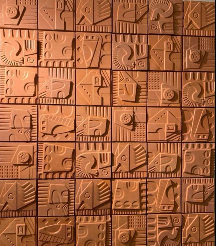 Wall Tiles - Ceramic, 10x10 Cm, Terracotta | Matte Finish, 8 Mm Thickness, Ideal For Interior Wall Cladding, Feature Walls, Backsplashes