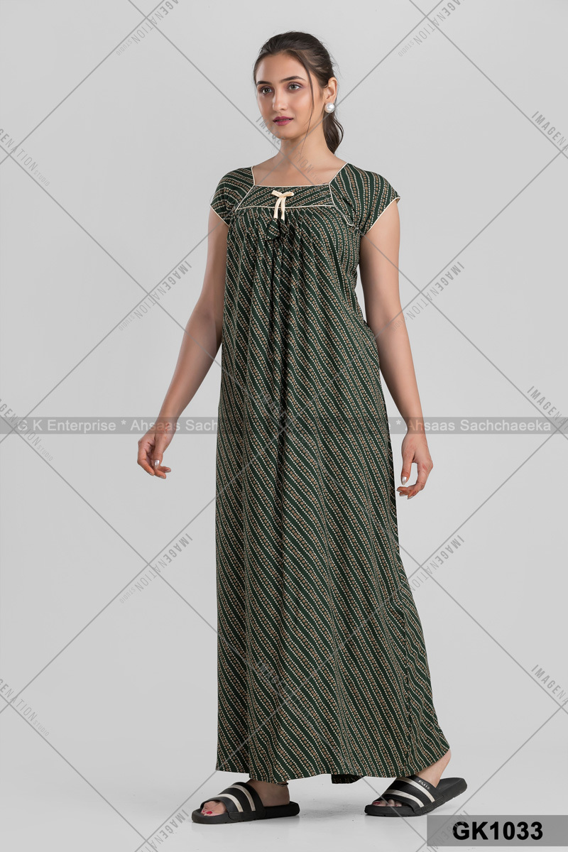 Fine Cotton Bip Nighty (Gk1033) - Color: 3 Colors