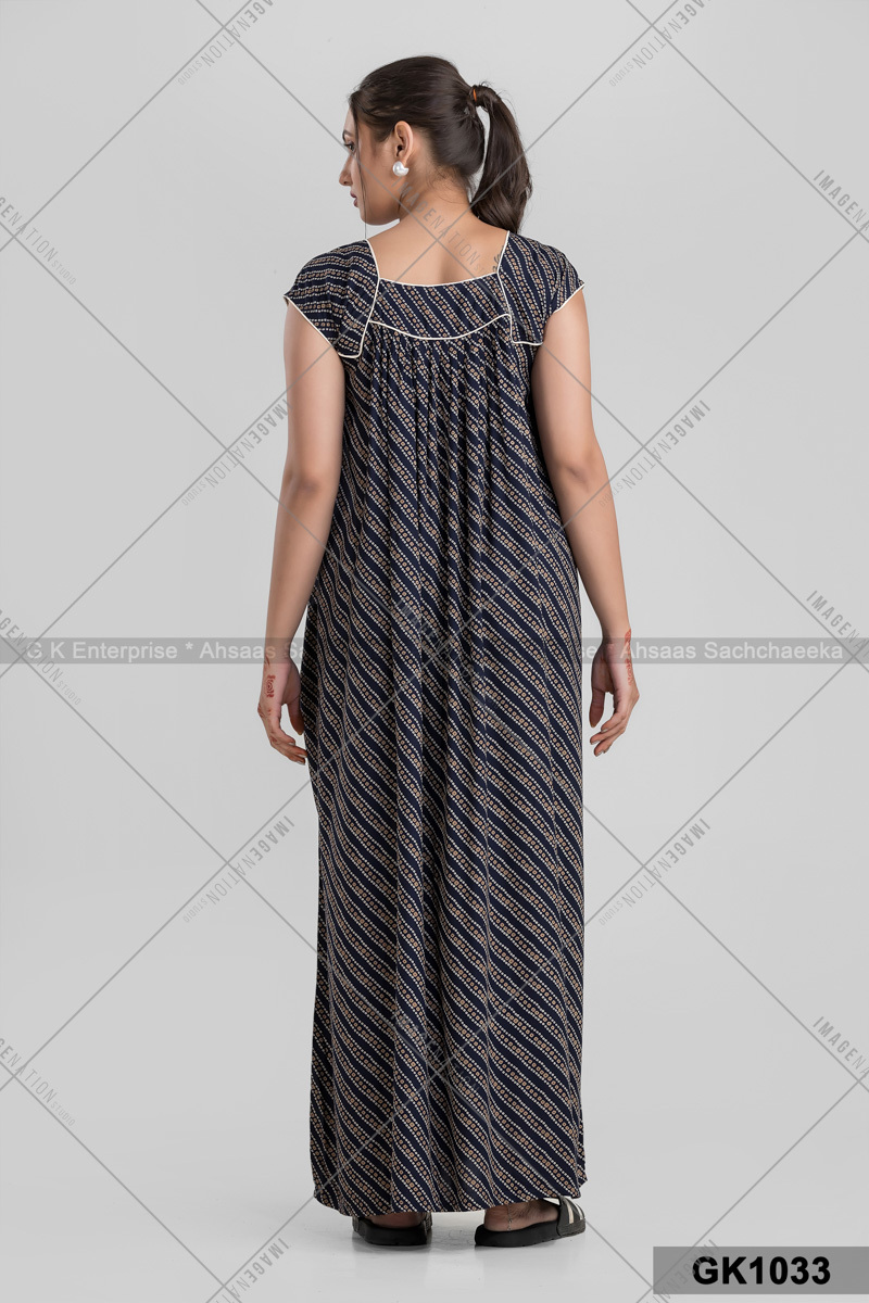 Fine Cotton Bip Nighty (Gk1033) - Color: 3 Colors