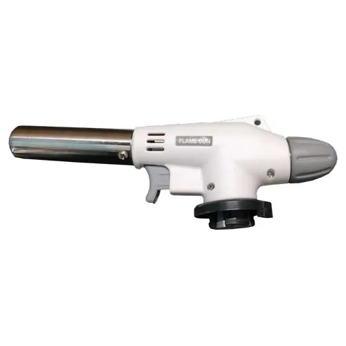 Blow Torches Flame Gun - Aluminum & Plastic, 125 Grams, Black or White | Melting Point Up to 1300 Degrees, Ergonomic Design, Safety Lock