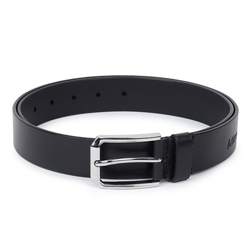Mens Black Leather Belt - Buckle Material: Steel