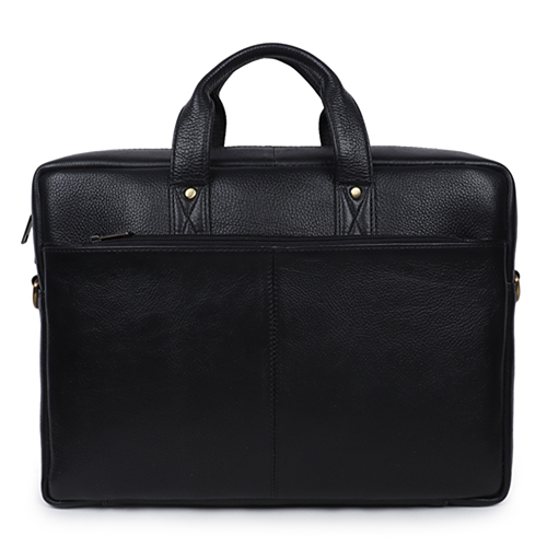Black Color Laptop Leather Bag - Color: Different Available