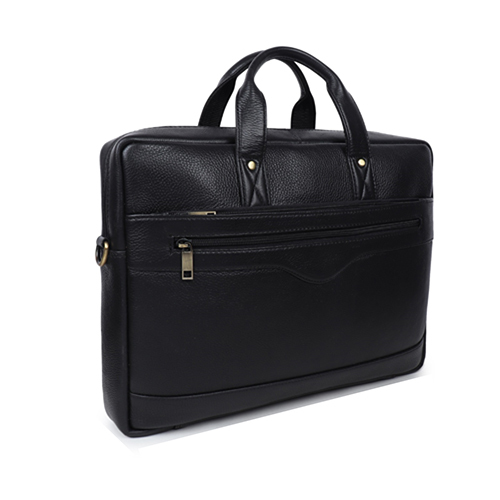 Black Color Laptop Leather Bag - Color: Different Available