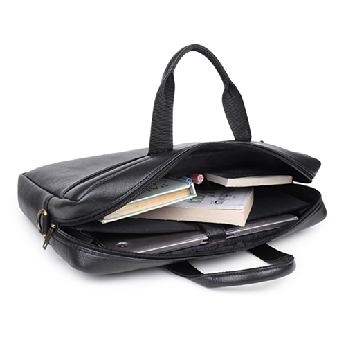 Black Color Laptop Leather Bag - Color: Different Available