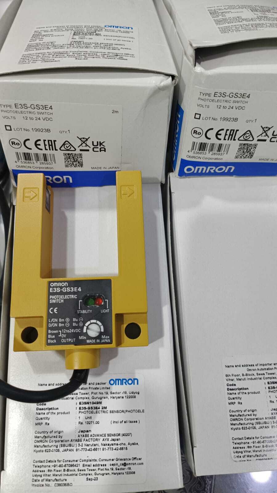 Omron Photoelectric Switch, E3s-gs3e4 at 6997.00 INR in Gurugram