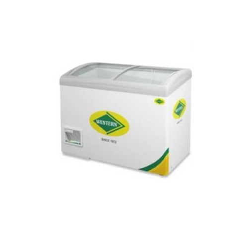 WHF325GCL HC पश्चिमी मुड़े हुए कांच की टॉप गहरी दूध फ्रीज़र