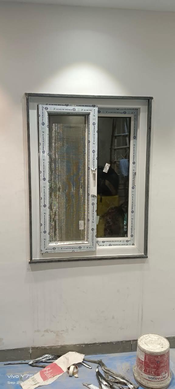 Upvc Doors - Aluminum, Glass & Plastic | Customized Sizes, Available In White & Transparent, Insect-resistant Nylon Screen Netting