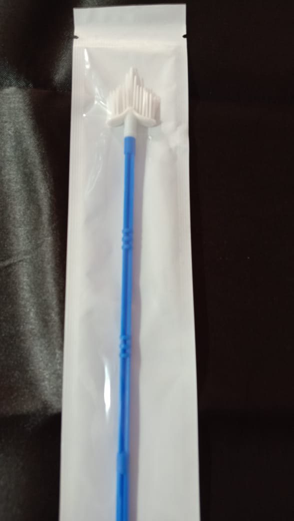 Endocervical Cytobrush Wallachs Papette Cervical Cell Collector - Disposable Plastic, Single Use, White Color | Detachable Brush Model, High Quality Design
