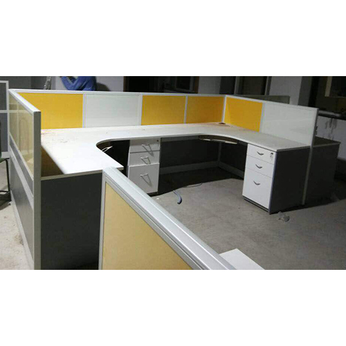 Modular Office Workstation - High-quality Pvc, Polished Brown Finish | Moisture-proof, Easy To Clean, Customizable Design