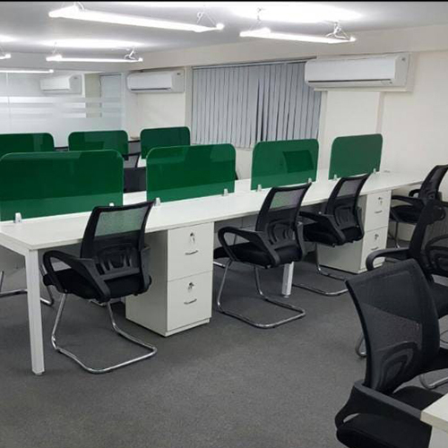 Modular Office Workstation - High-quality Pvc, Polished Brown Finish | Moisture-proof, Easy To Clean, Customizable Design