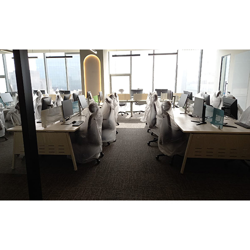 Modular Office Workstation - High-quality Pvc, Polished Brown Finish | Moisture-proof, Easy To Clean, Customizable Design
