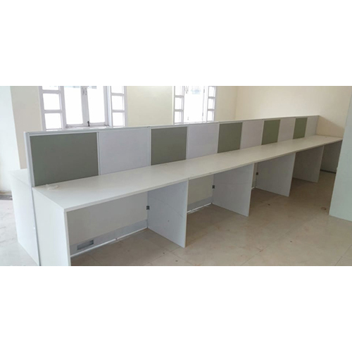 Modular Office Workstation - High-quality Pvc, Polished Brown Finish | Moisture-proof, Easy To Clean, Customizable Design