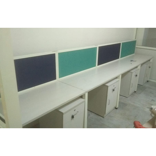 Modular Office Workstation - High-quality Pvc, Polished Brown Finish | Moisture-proof, Easy To Clean, Customizable Design