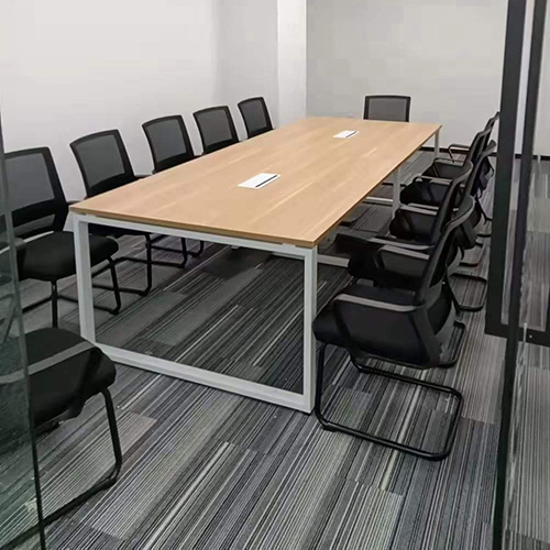 Office Conference Table - Pvc Material, Customizable Size & Brown Color | Moisture-proof, Easy To Clean, Elegant Polished Finish