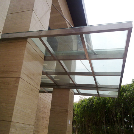 औद्योगिक SS ग्लास कैनोपी