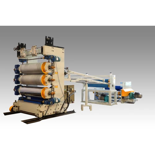 PVC UV Coated Sheet Extrusion Machine - 500 Kg/hr Capacity | Semi-Automatic, Frequency Speed Control, 1-Year Warranty, Durable PVC Material
