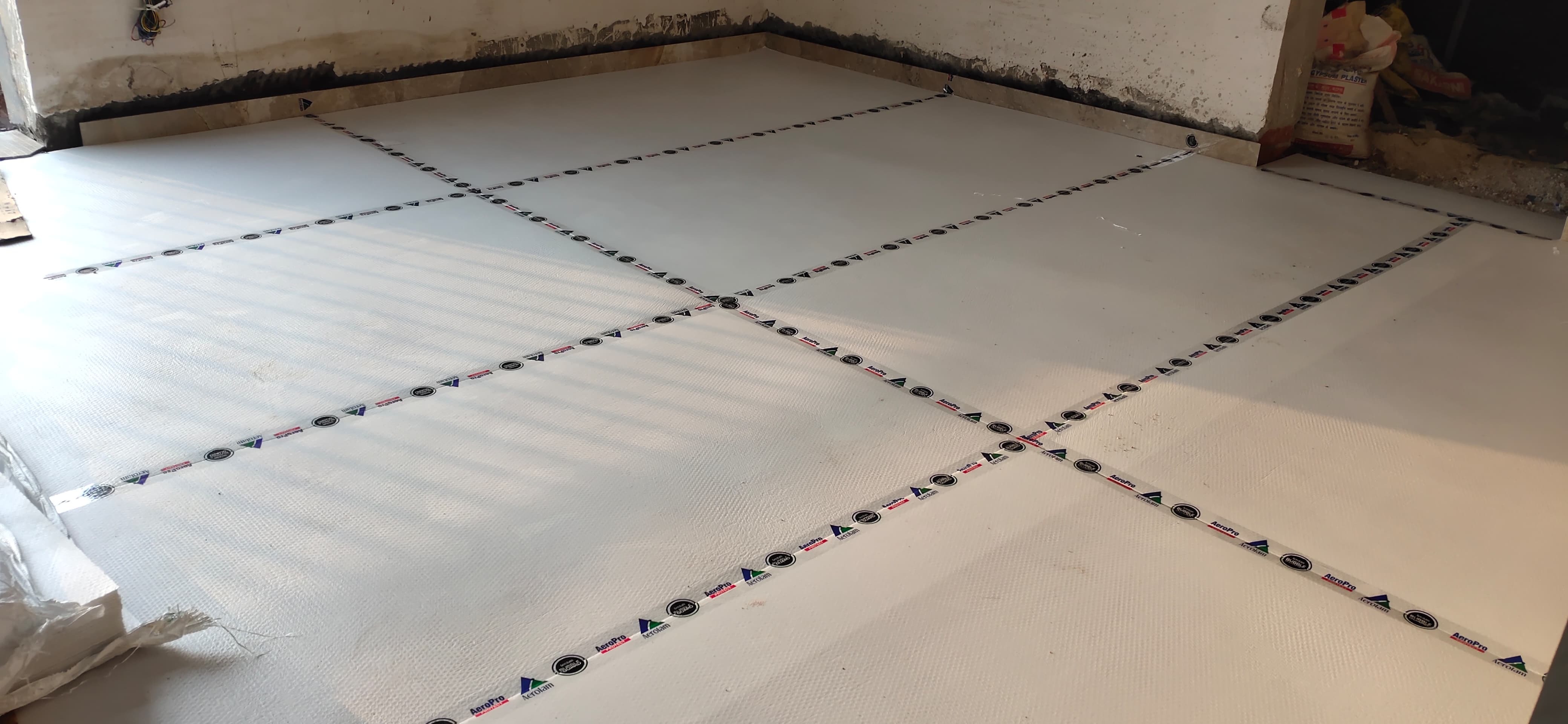 Floor Protection Sheet - High-strength Cross-laminated Film, Engineered 3-layer Composite Structure