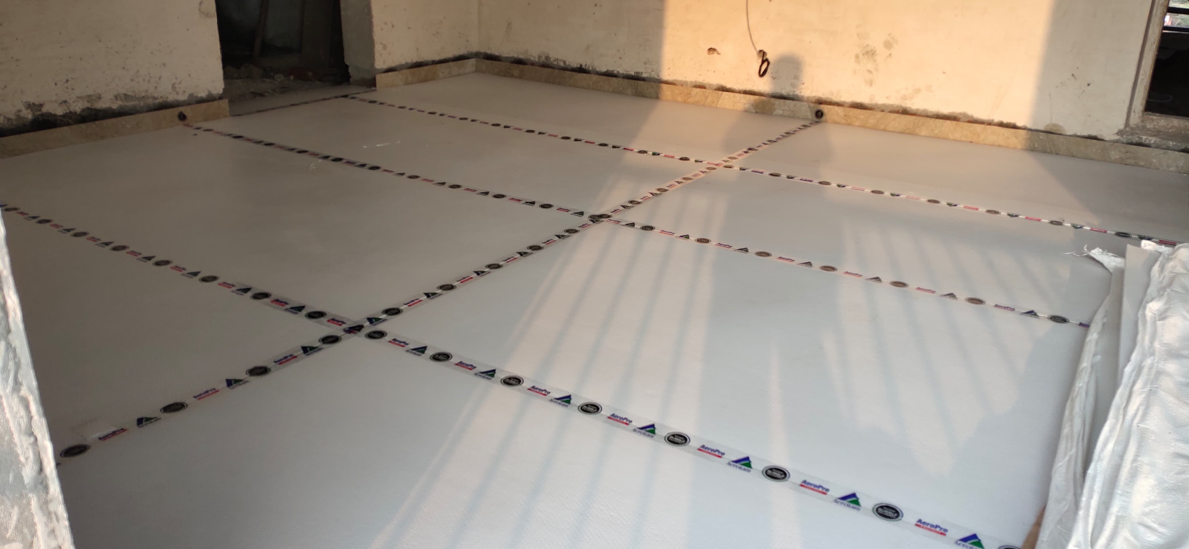 Floor Protection Sheet - High-strength Cross-laminated Film, Engineered 3-layer Composite Structure