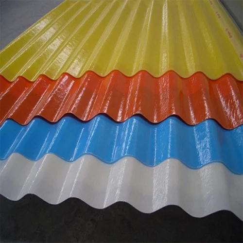 FRP Roofing Sheet - 2mm Thickness, Multicolor Plain Finish | Industrial Use, Durable Material