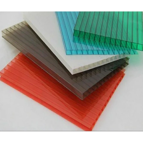 Multiwall Polycarbonate Roofing Sheet - Polycarbonate Material, 39x7 ft. or 39x4 ft. Sizes, Multicolor, Plain Surface, 6-10 mm Thickness | Ideal for Residential & Commercial Use