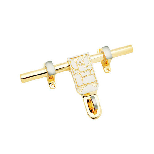 Agal Locking Aldrop - Brass Material, 10 Sizes Available, Polished Finish, Golden Color | Manual Function, Elegant Door Security Solution