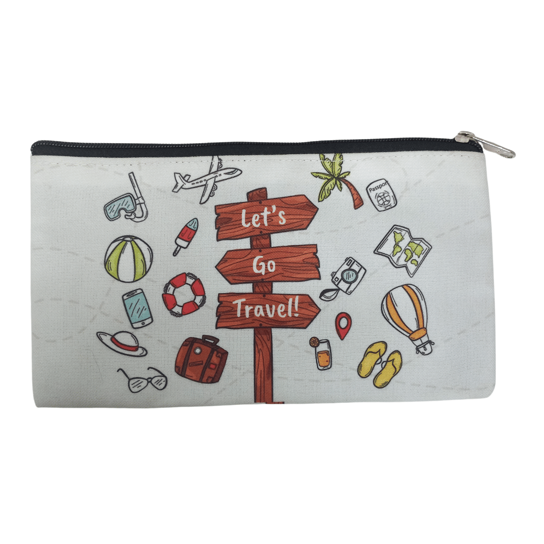 Canvas Pouch - High-quality Cotton Fabric, Zipper Closure, Customizable Colors & Designs | Secure & Versatile Organizer For Stationery, Cosmetics & Small Accessories