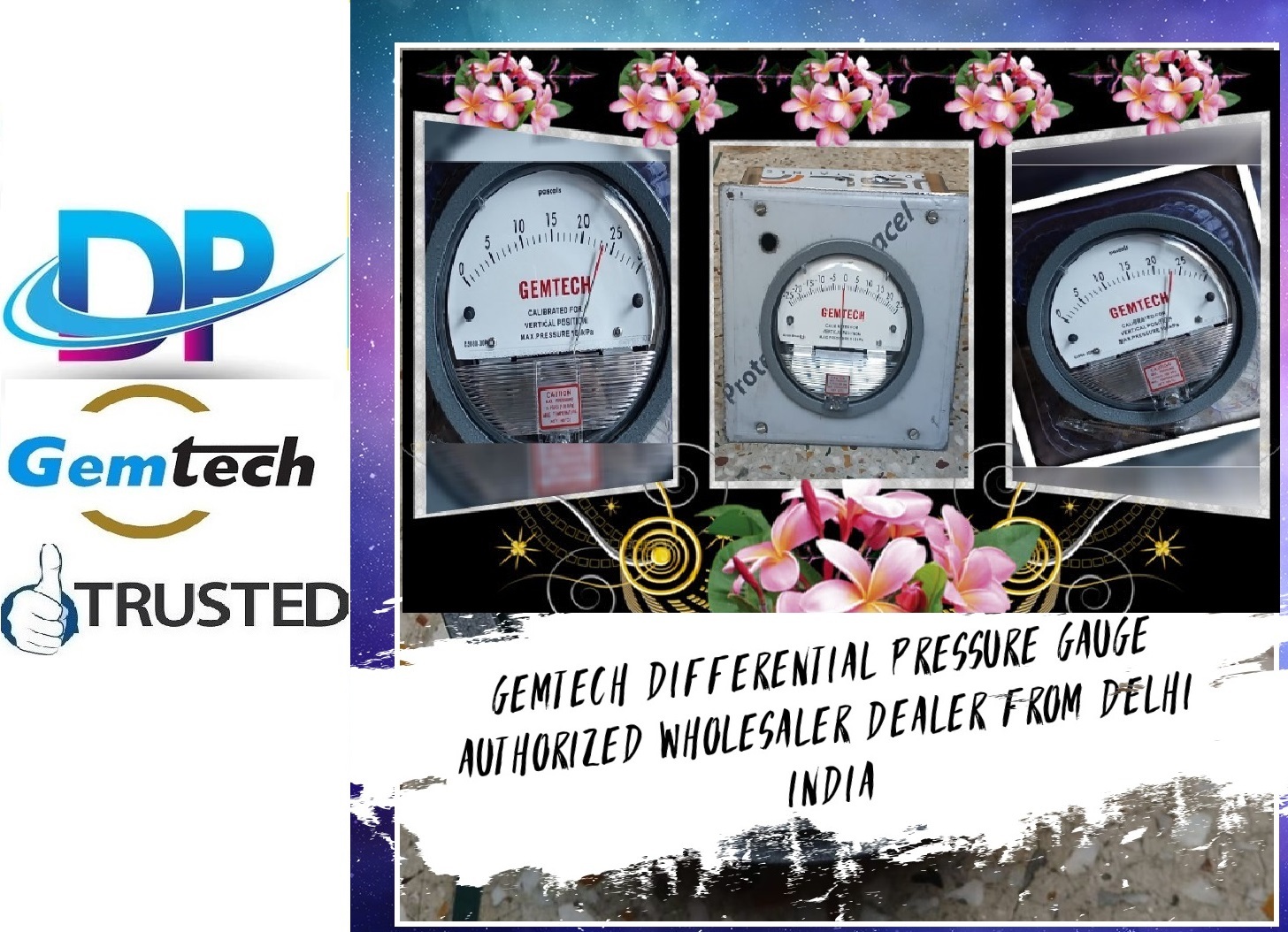 Model G2300-30 Cm Gemtech Differential Pressure Gauges Range 15-0-15 Cm Wc From Bareta Bathinda (Pb)