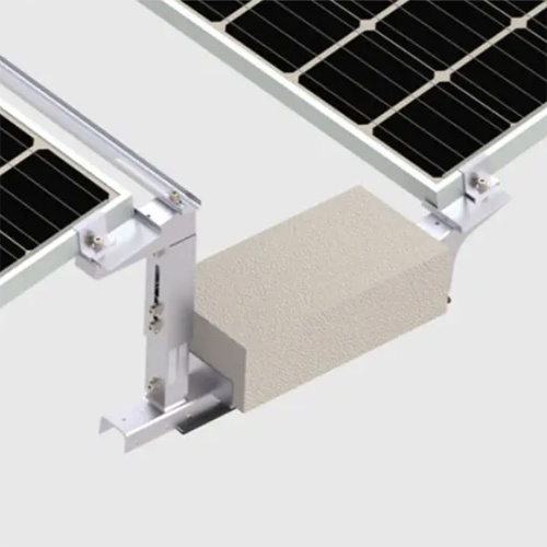 Single Flex Rack Flat Roof Solar Panel - Color: Black