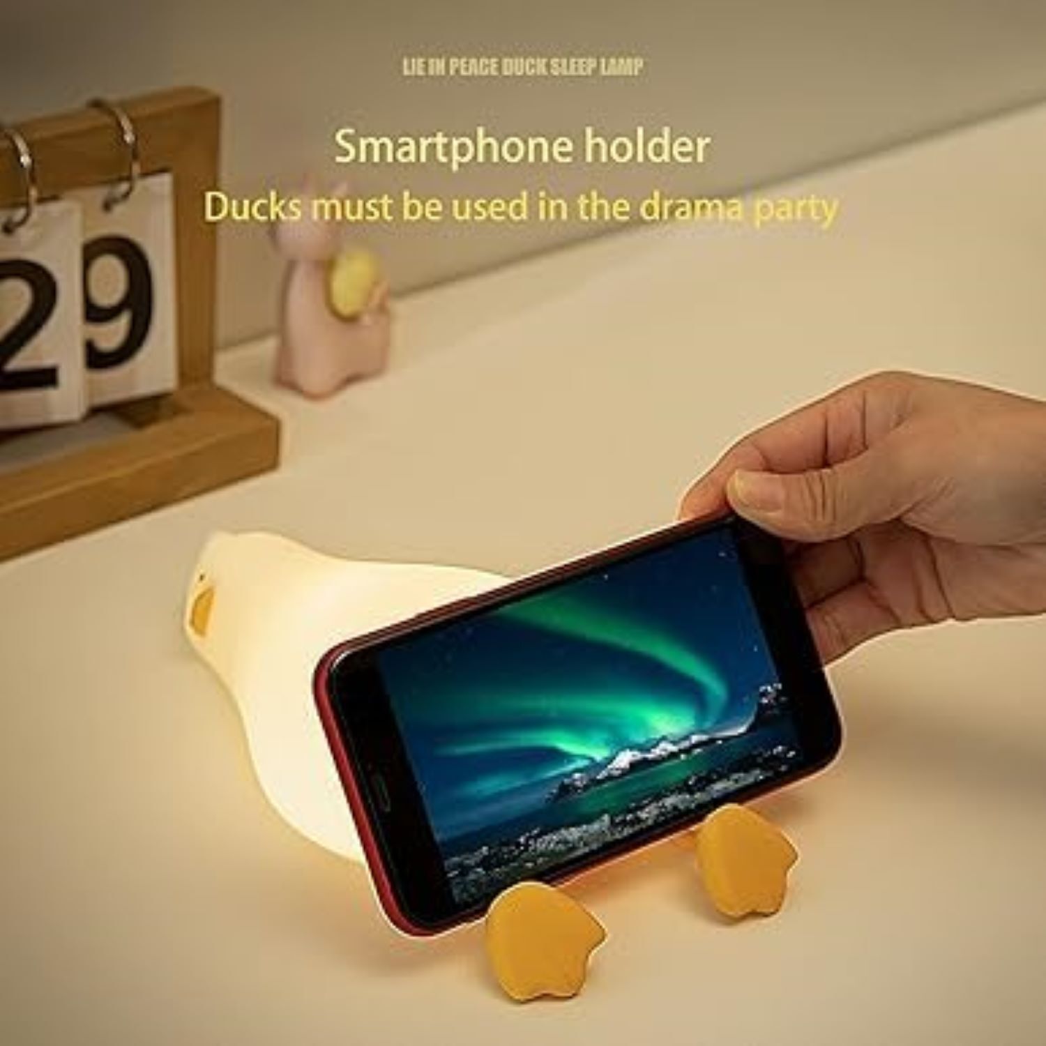 Duck Night Lamp - Silicone Material, 12x9x8 Cm | Multicolor Kawaii Design, Touch Sensor, Usb Rechargeable, Portable Baby Night Light