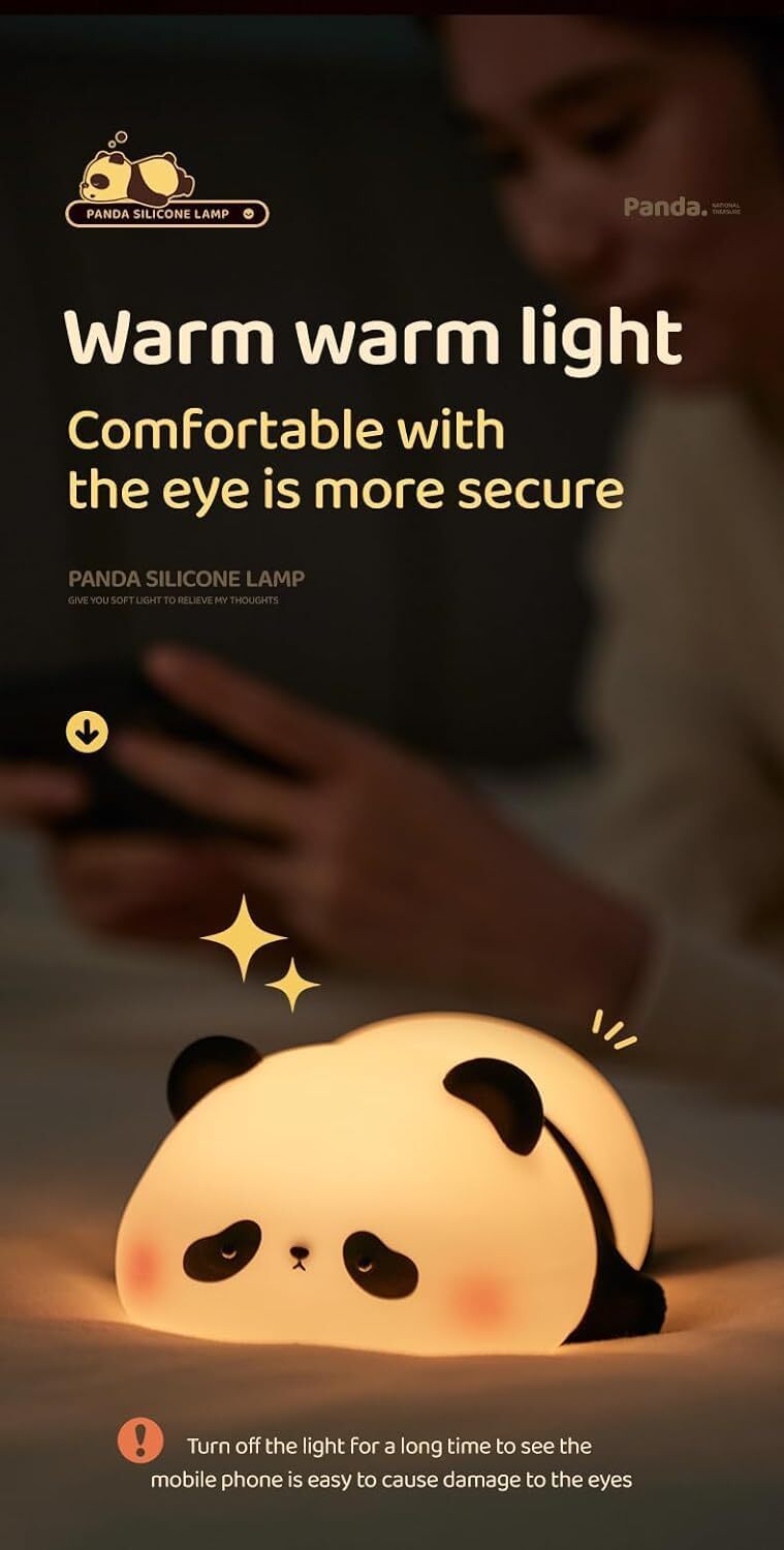 Cute Panda Night Lamp - Height: 13.6 Centimeter (Cm)