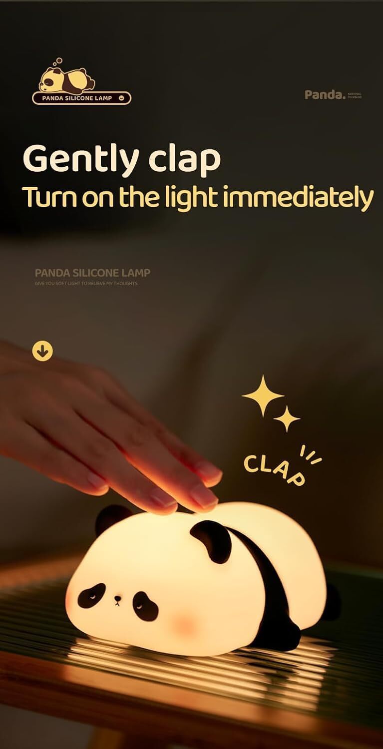 Cute Panda Night Lamp - Height: 13.6 Centimeter (Cm)