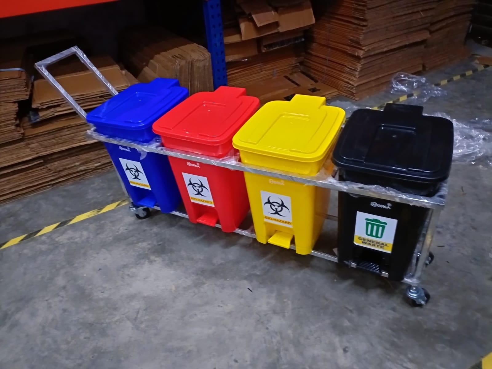 Different Available Mofna Bio Medical Waste Bin With Trolley