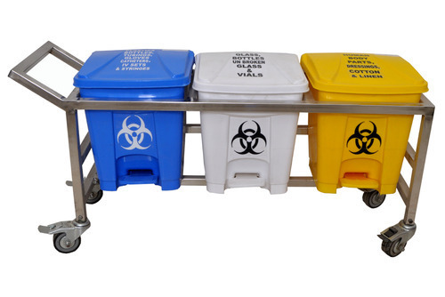Different Available Mofna Bio Medical Waste Bin With Trolley