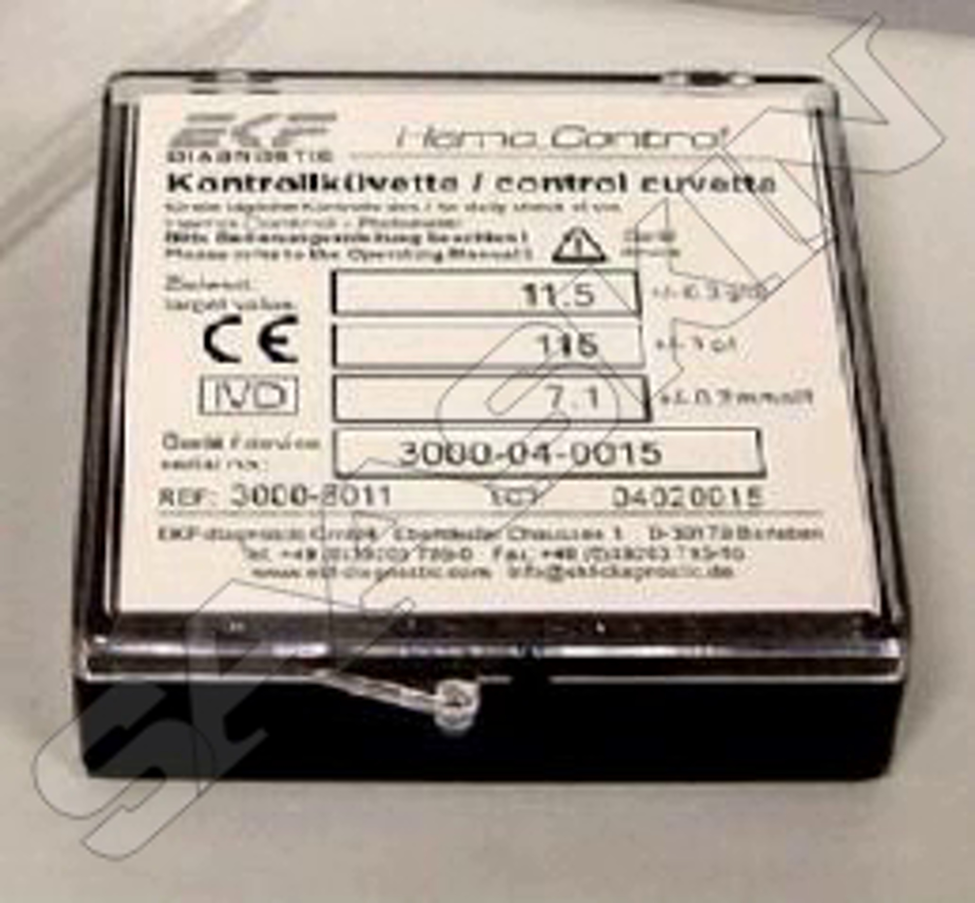 Ekf Diagnostics Hemo_control Control Cuvettes
