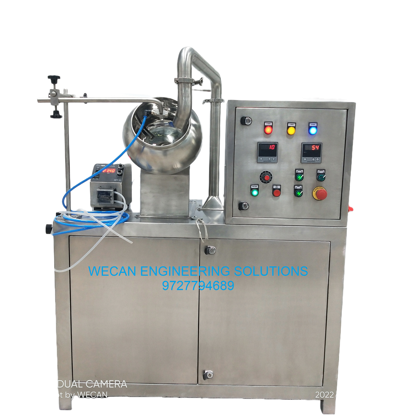 Conventional Coating Pan - Stainless Steel, 1500mm Coating Width, Silver Color | 145kg Electric Tablet Coating Machine, 0 To 50 Coating Speed, 1 Year Warranty