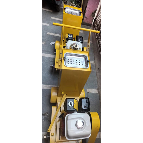 Concrete Cutter - Steel, Semi-Automatic Function, Yellow | 5 HP, 220-440 Volt Electric Drive, Warranty Included