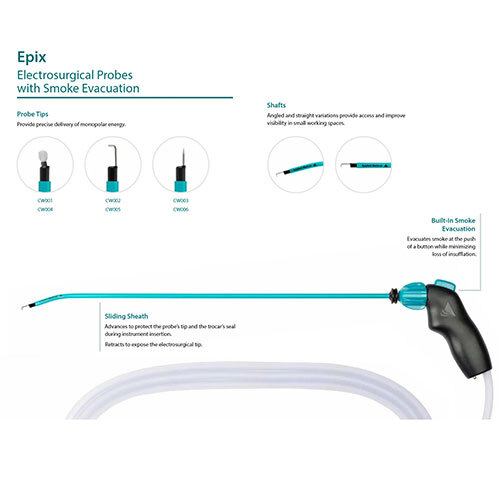 Epix Electrosurgical Probes with Smoke Evacuation Epix Scissors Epix Graspers Epix Dissectors