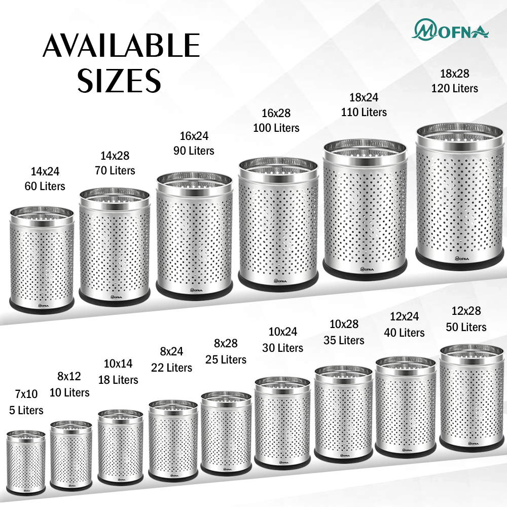 Open Tope Stainless Steel Perforated Dustbin - Application: Perfect For Offices