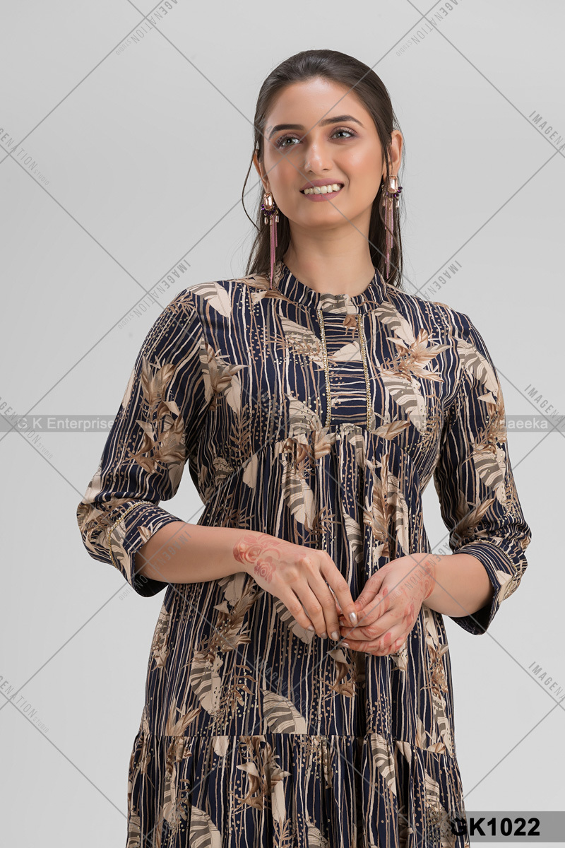Beautiful Trending Tier Long Frock (Gk1020)