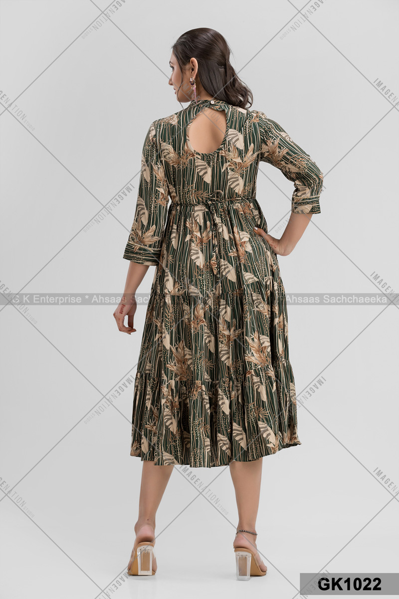 Beautiful Trending Tier Long Frock (Gk1020)