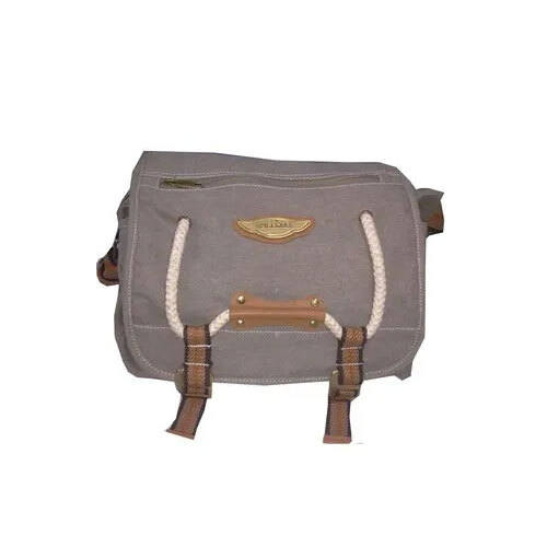Canvas Bag - Brown, 10-14 Inch | Durable Canvas Material, Zipper Closure, Lightweight Design